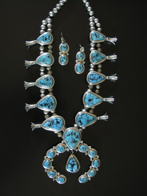 Turquoise & Sterling Silver shops Earrings - Michael Gchachu